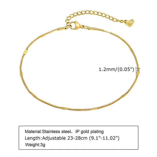 Wholesale Stainless Steel Various Styles of Anklets
