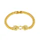 Wholesale Brass Women's Double Leopard Heads Link Bracelet