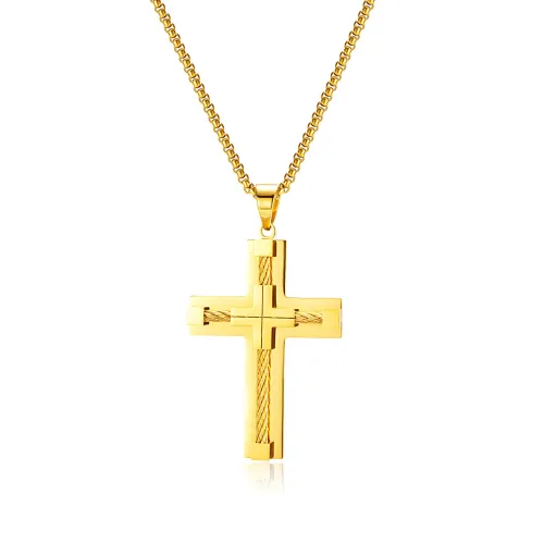 Wholesale Stainless Steel Men Cross Pendant