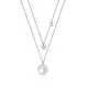 Wholesale Stainless Steel Double Layer Love Necklace