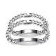 Wholesale Stainless Steel Engraved Cuban Link Chain Couple Bracelet