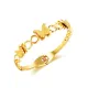 Wholesale Stainless Steel Open Circle Link Bangle with Butterfly