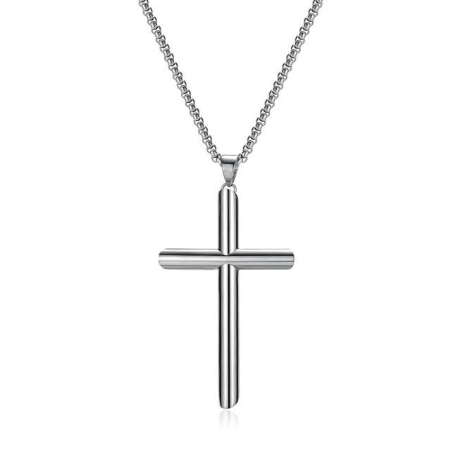 Wholesale Stainless Steel Classic Cylindrical Cross Pendant