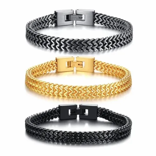 Wholesale Mens Stainless Steel Keel Chain Link Bracelet Wristband Bangle
