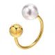 Wholesale Stainless Steel Pearl & Ball Open Ring