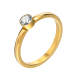 Wholesale Stainless Steel CZ Bezel-Set Stackable Ring