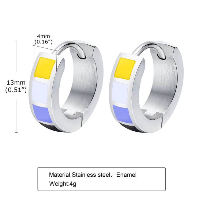 Wholesale Stainless Steel Colorful Earrings