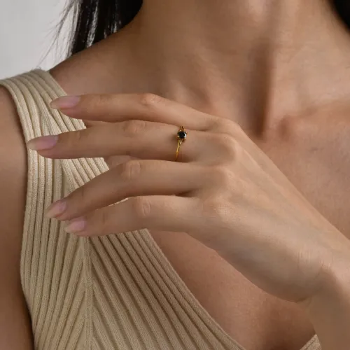 Wholesale Stainless Steel Black CZ Rings