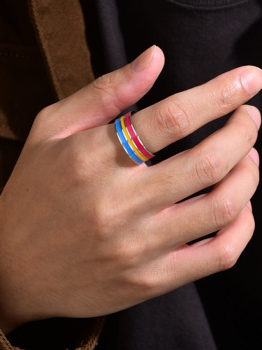 Wholesale Stainless Steel Rainbow Ring