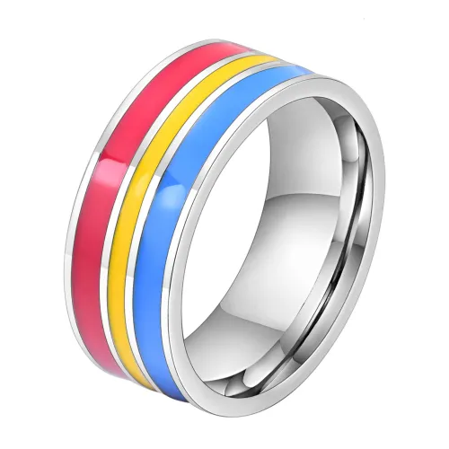 Wholesale Stainless Steel Rainbow Ring