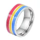 Wholesale Stainless Steel Rainbow Ring