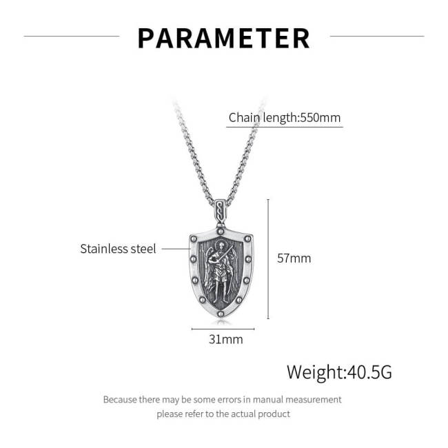 Wholesale Stainless Steel Shield Pendant