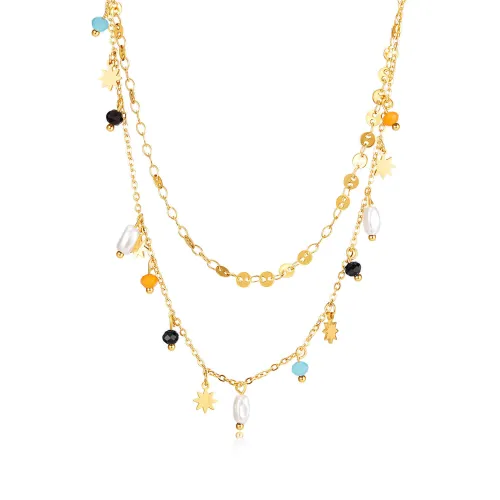 Wholesale Stainless Steel Double-layered Necklace