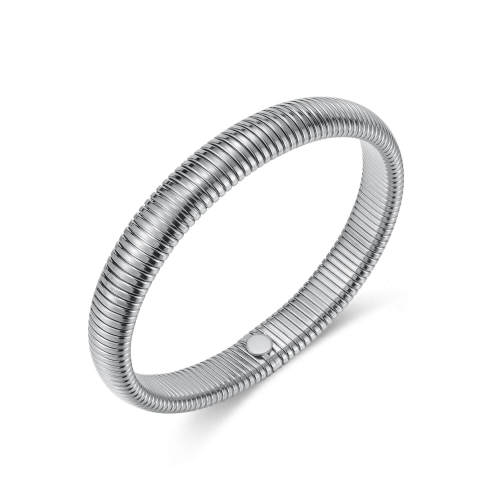 Wholesale Stainless Steel Simple Threaded Bangle