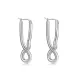 Wholesale Stainless Steel Women Infinite Hoop Earrings