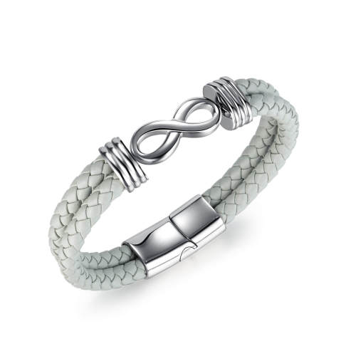 Wholesale Infinity Braided Leather Bracelet