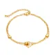 Wholesale Stainless Steel Interlocking Double-Layer Anklets