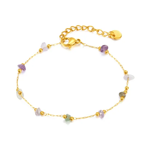 Wholesale Stainless Steel Colorful Stone Bracelet