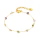Wholesale Stainless Steel Colorful Stone Bracelet
