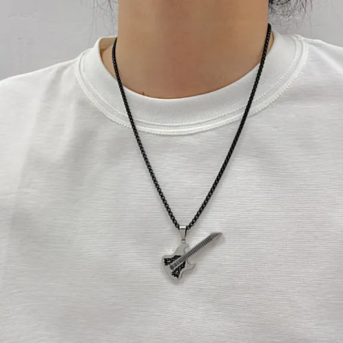 Wholesale Stainless Steel Rock Electric Guitar Pendant