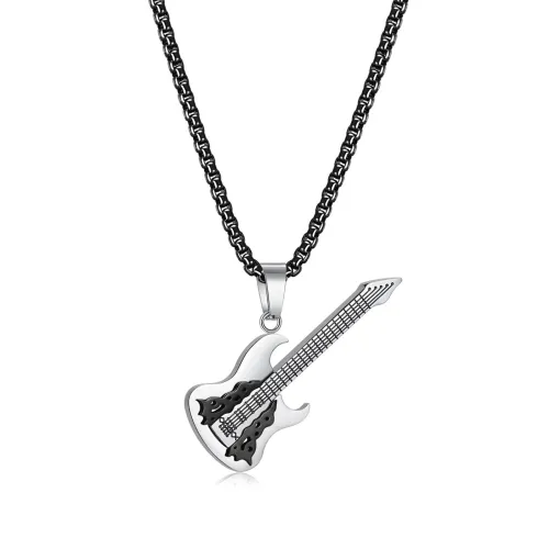 Wholesale Stainless Steel Rock Electric Guitar Pendant