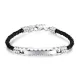 Wholesale Stainless Steel Unique Bar Leather Bracelet