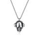 Wholesale Stainless Steel Skull with Headphone Necklace