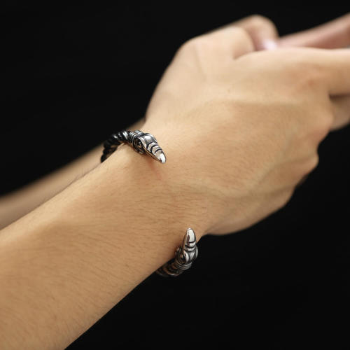Wholesale Stainless Steel Eagle double Head Bangle