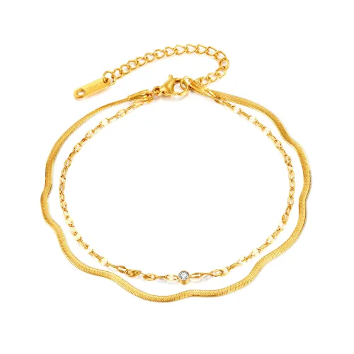 Wholesale Stainless Steel Fish Lip Chain and Snake Chain Anklet