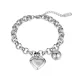 Wholesale Stainless Steel Ring Link Chain Bracelet with Heart