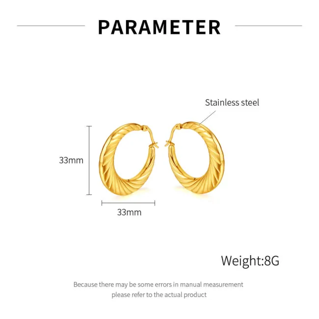 Wholesale Stainless Steel Graduated Twisted Hoop Earrings