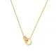 Wholesale Stainless Steel Interlocking Ring Necklace