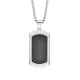 Wholesale Stainless Steel Carbon Fiber Dog Tag Pendant