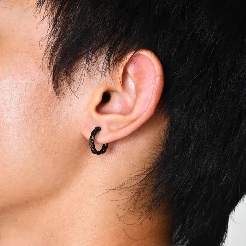 Wholesale Stainless Steel Curb Chain Huggie Earrings