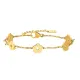 Wholesale Stainless Steel Hollow Dainty Flower Chain Bracelet