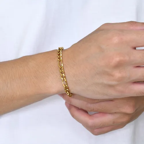 Wholesale Stainless Steel Mens Figaro Chain Bracelet