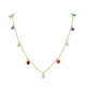 Wholesale Stainless Steel Necklace with Colored Zircon