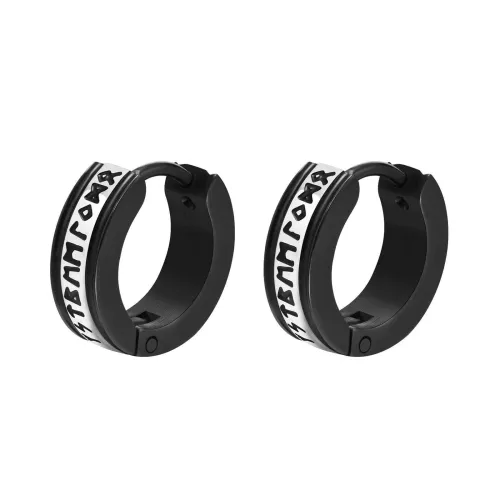Wholesale Stainless Steel Viking Rune Huggie Earrings