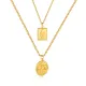 Wholesale Stainless Steel Snake Disc Double Layer Pendant
