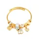 Wholesale Stainless Steel Wire Cable Bangle with Elephant