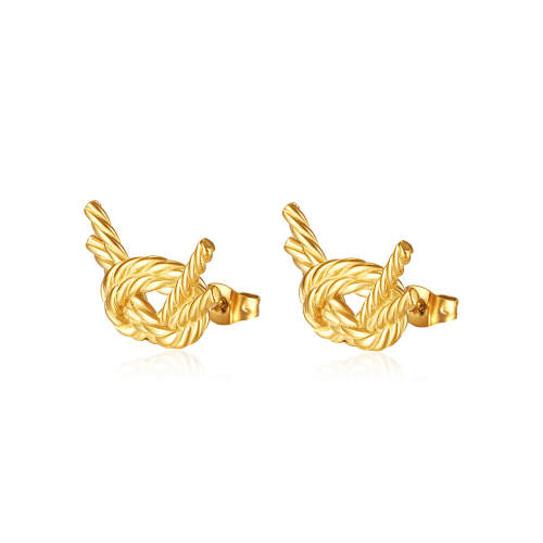Wholesale Stainless Steel Double Knot Earrings