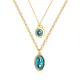 Wholesale Stainless Steel Star Moon Double Layer Pendant