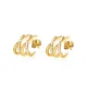 Wholesale Stainless Steel Double XX Earrings