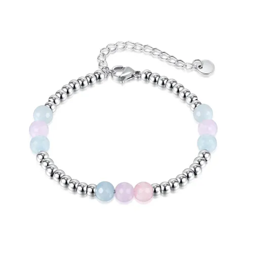 Wholesale Stainless Steel Beads & Stone Bracelet