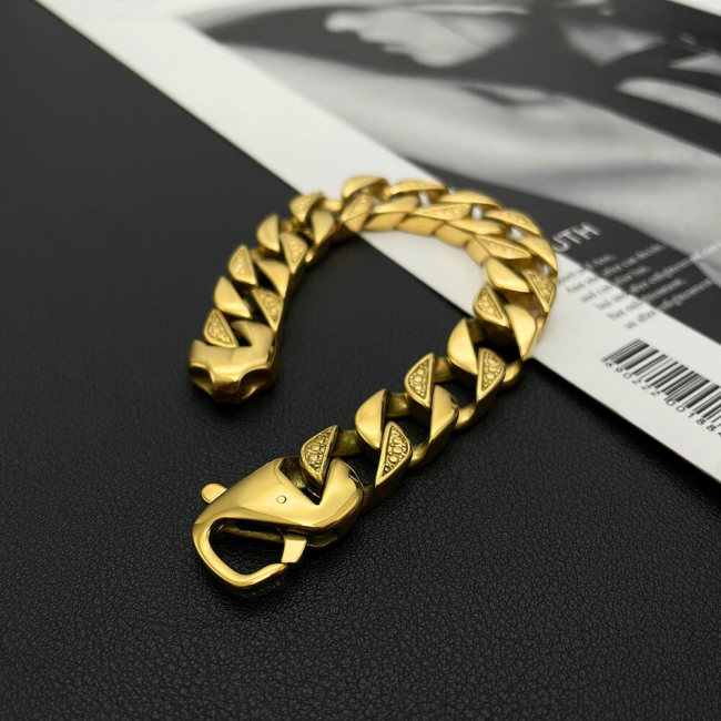 Wholesale Stainless Steel Hip Hop Fashion Bracelet
