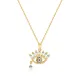 Wholesale Stainless Steel Diamond Evil Eye Brass Necklace