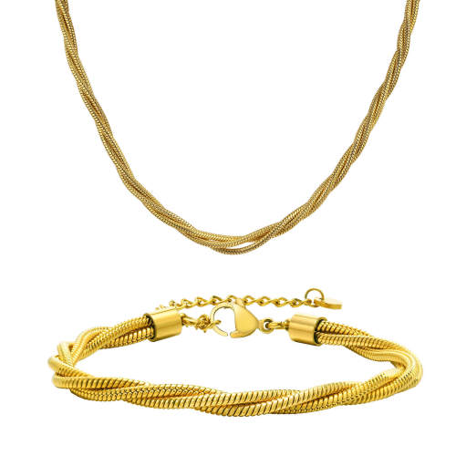 Wholesale Stainless Steel Triple Snake Chain Bracelet