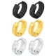 Wholesale Stainless Steel Diamond Faceted Huggie Earrings