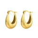 Wholesale Stainless Steel Chunky U-Shaped Hoop Earrings