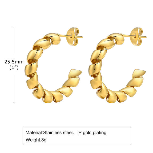 Wholesale Stainless Steel Spring Hoop Earrings